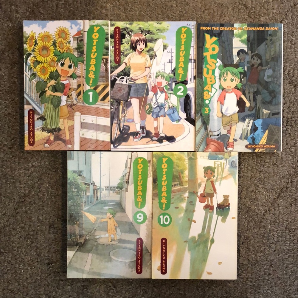 YOTSUBA &! MANGA Paperback Volumes 1, 2, 3, 9 & 10 by Kiyohiko Azuma ENGLISH
